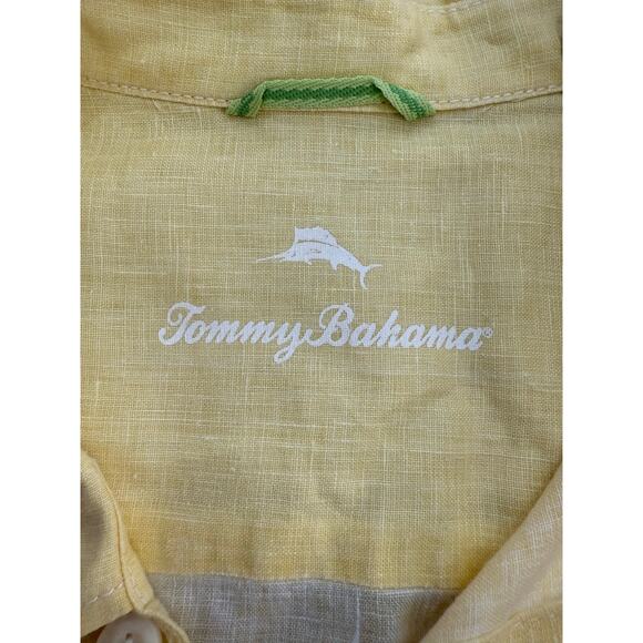 Tommy Bahama Men's Yellow Sea Breezer Linen Long Sleeve Button Up Shirt Size XL - Picture 5 of 5